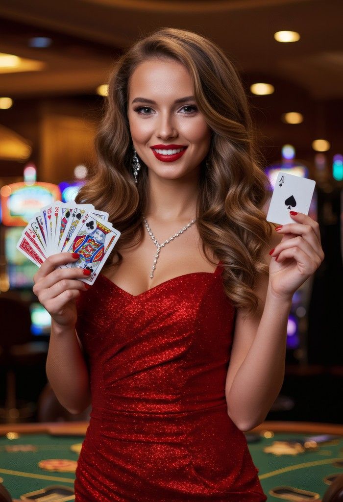 Live casino table with professional dealer and multiple betting positions